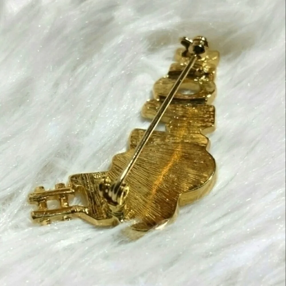 Vintage I Love Mom Mother Of Pearl Heart Brooch